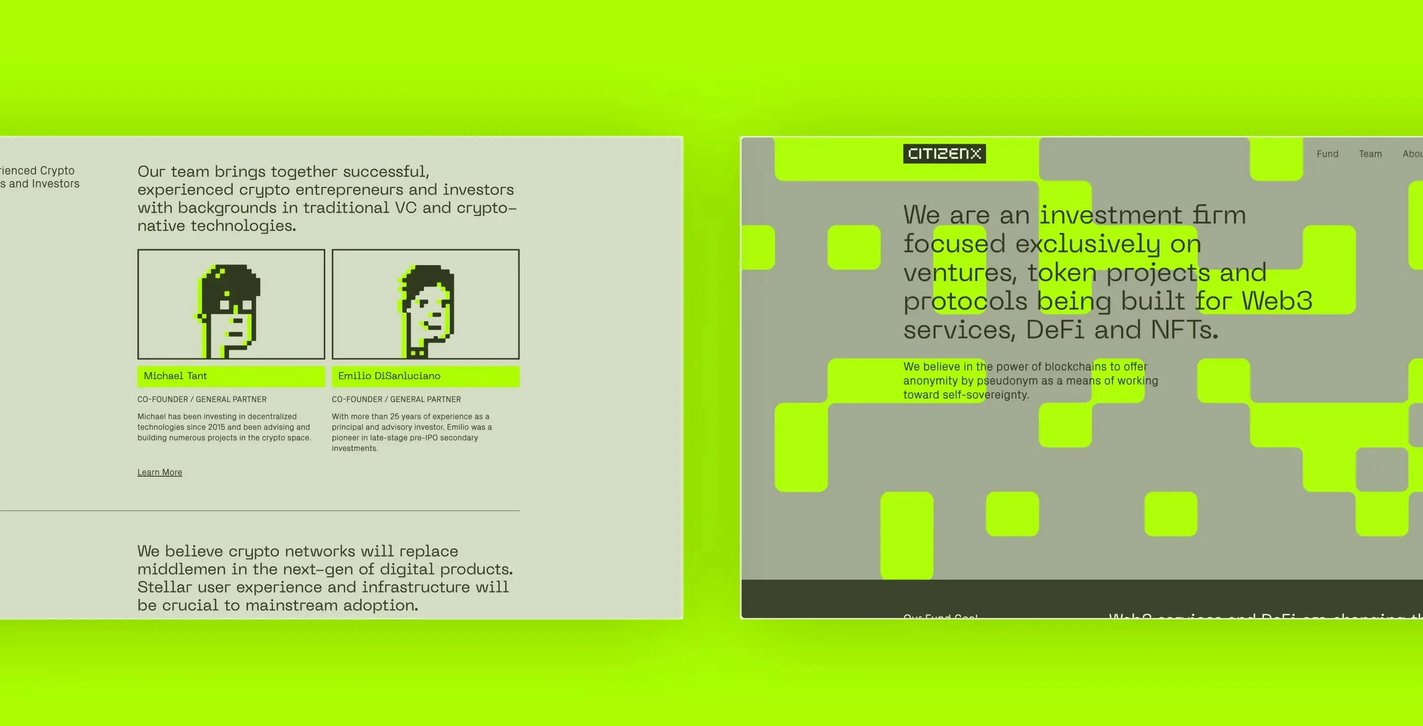 Website screenshot for Citizen X