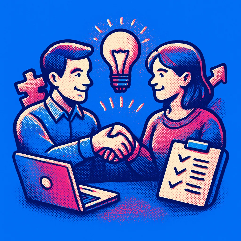 A Bentliquid team member shaking hands with a satisfied client.