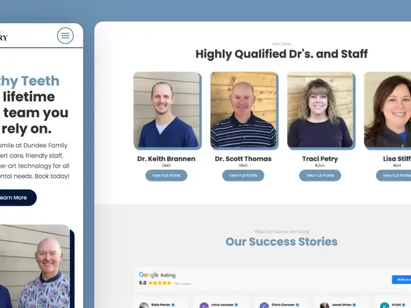 Website screenshot for Dundee Family Dentistry